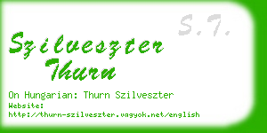 szilveszter thurn business card